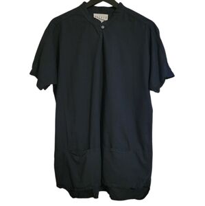 SEEKER Black Hemp Cotton Tunic Shirt